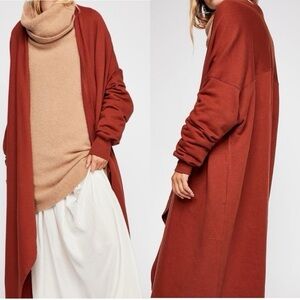 Free People FP Beach Red Eye Duster Cardigan
